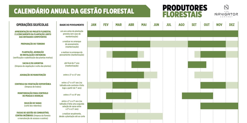 calendário Florestal